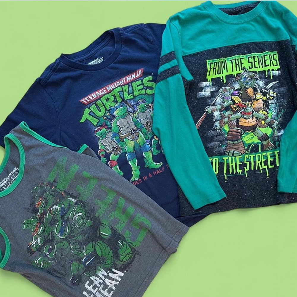 Kids graphic tee shirt bundle set, Teenage Mutant Ninja Turtles TMNT